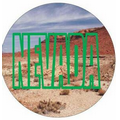 Nevada Desert Photo Hand Mirror (2.5" Diameter)